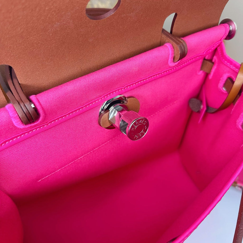 Hermès Herbag Zip 31 hobnailed bag h085131 brown plum