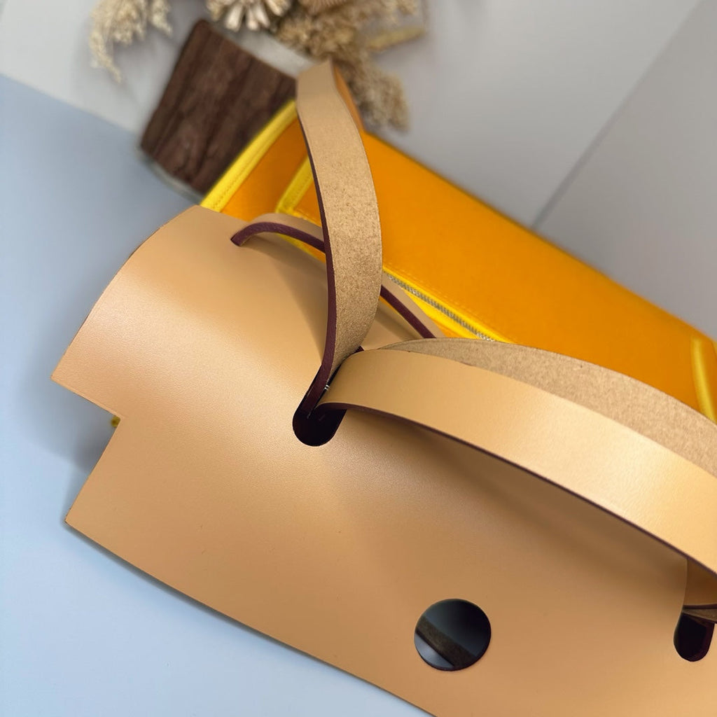Hermès Herbag Zip 31 hobnailed bag h085131 apricot yellow