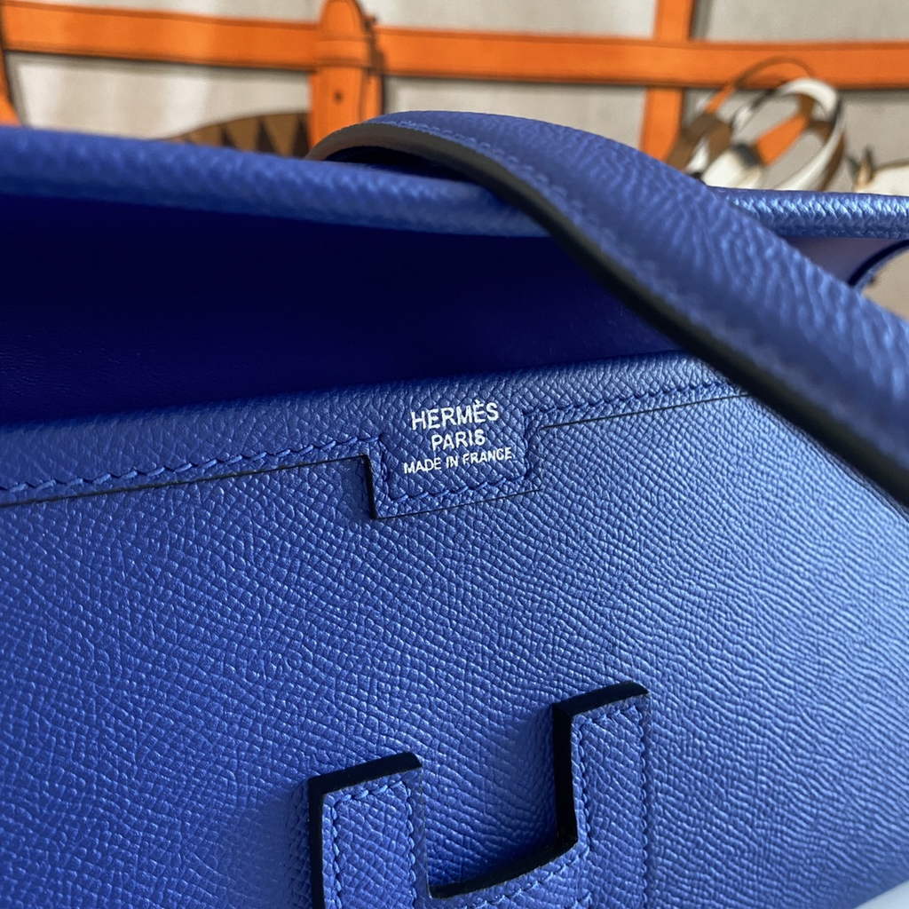 Hermes Jige 29 Wallet Clutch In Epsom Leather Dark Blue