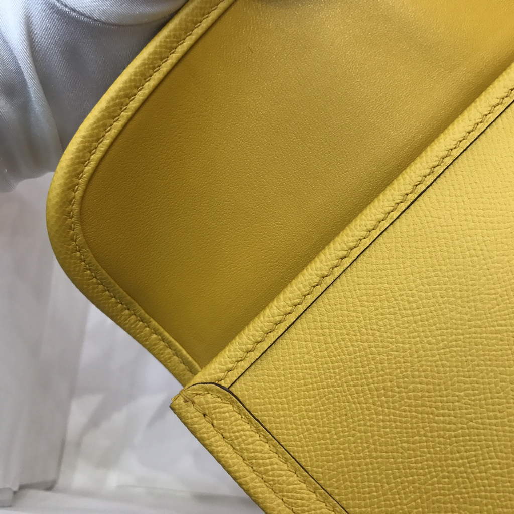 Hermes Jige 29 Wallet Clutch In Epsom Leather Yellow