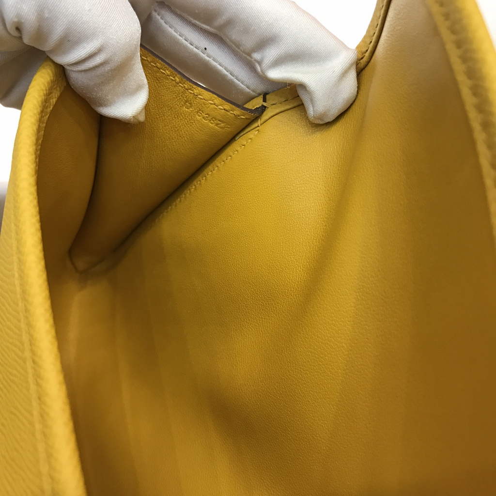Hermes Jige 29 Wallet Clutch In Epsom Leather Yellow