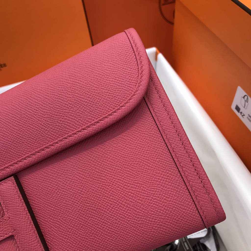 Hermes Jige 29 Wallet Clutch In Epsom Leather Plum