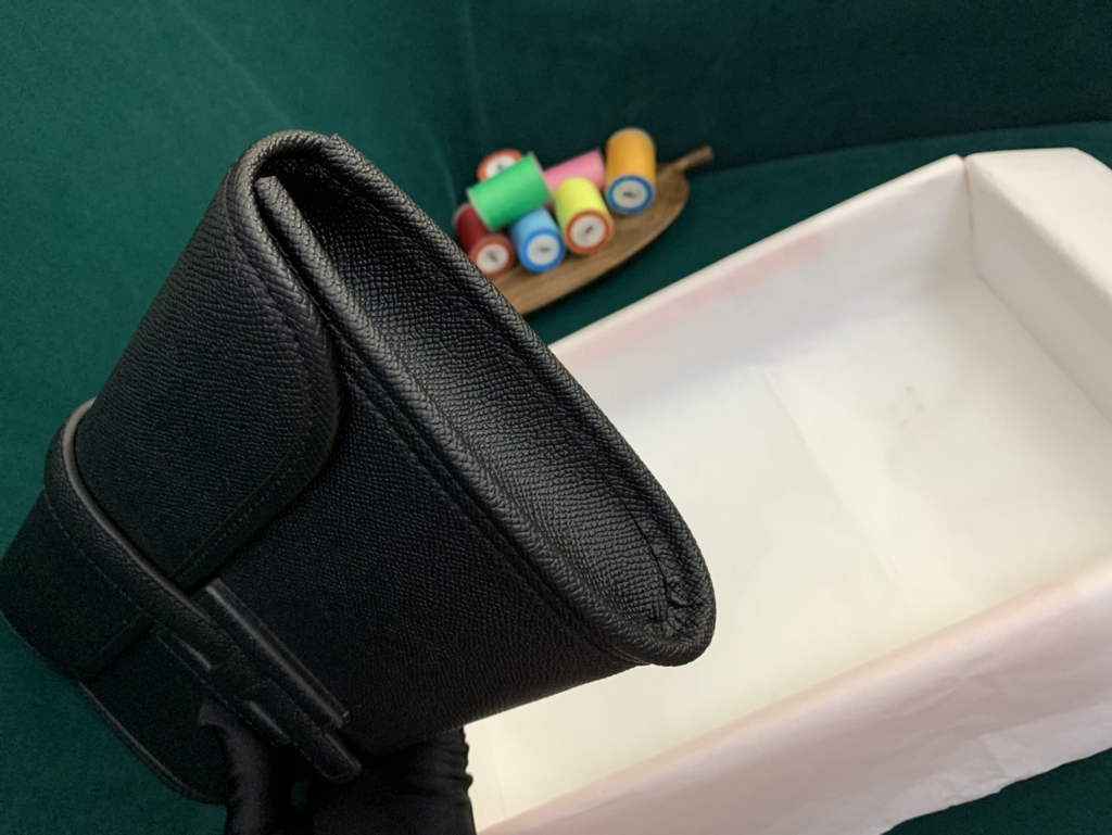 Hermes Jige 29cm Wallet Clutch In Epsom Leather Black