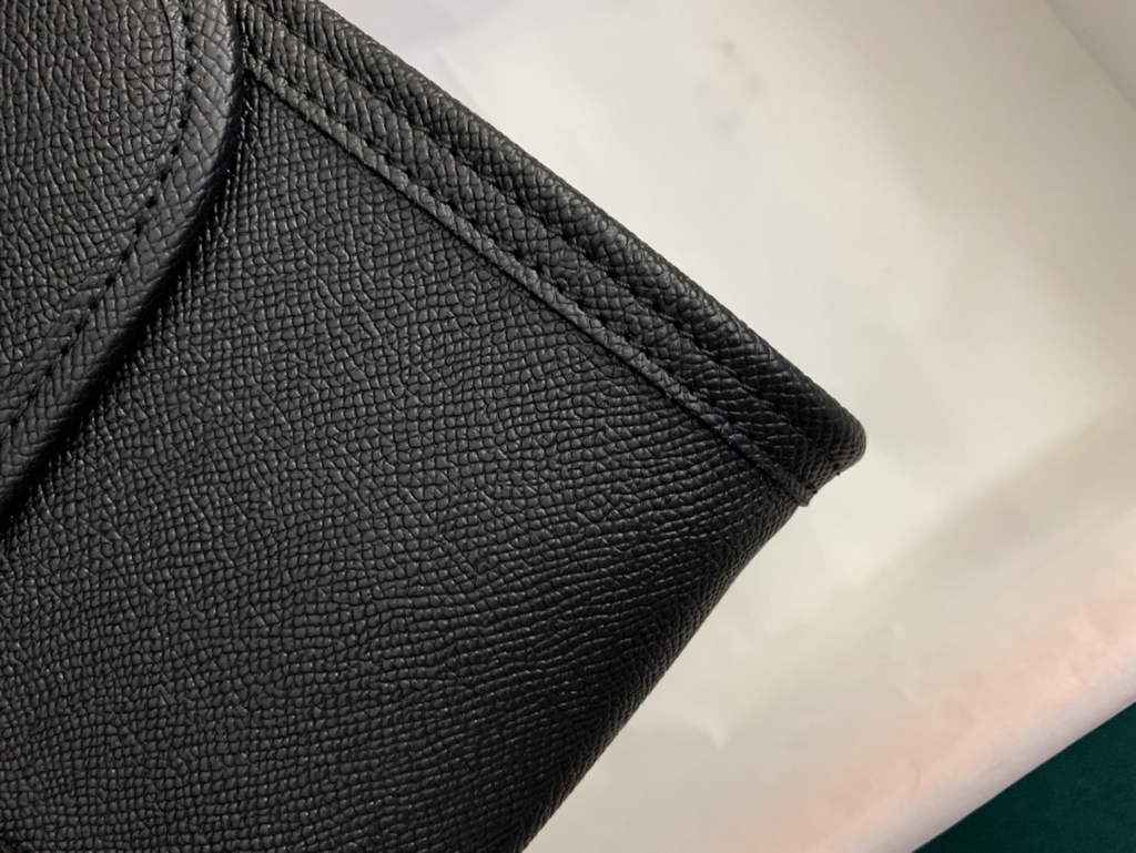 Hermes Jige 29cm Wallet Clutch In Epsom Leather Black
