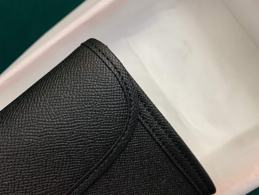 Hermes Jige 29cm Wallet Clutch In Epsom Leather Black