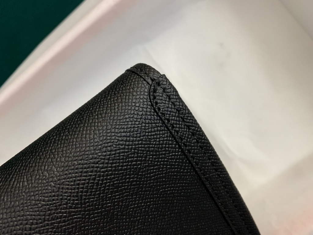 Hermes Jige 29cm Wallet Clutch In Epsom Leather Black