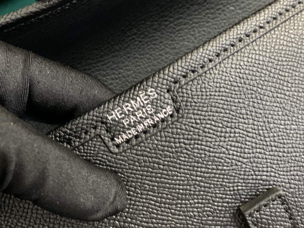 Hermes Jige 29cm Wallet Clutch In Epsom Leather Black