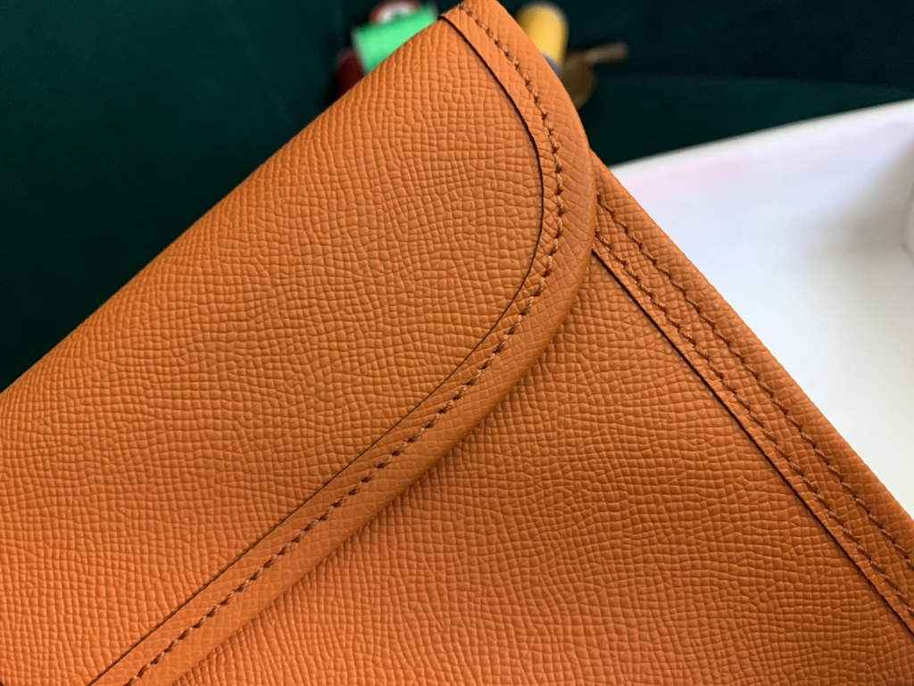 Hermes Jige 29cm Wallet Clutch In Epsom Leather Orange