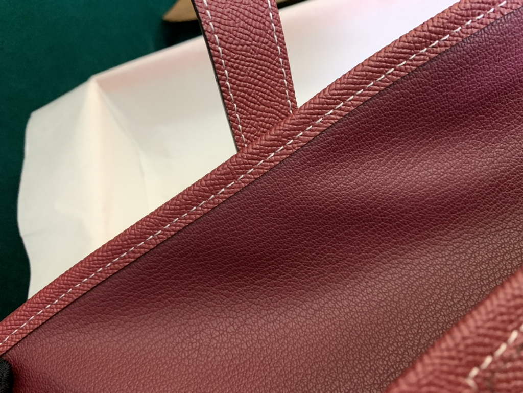 Hermes Jige 29cm Wallet Clutch In Epsom Leather Wine Red