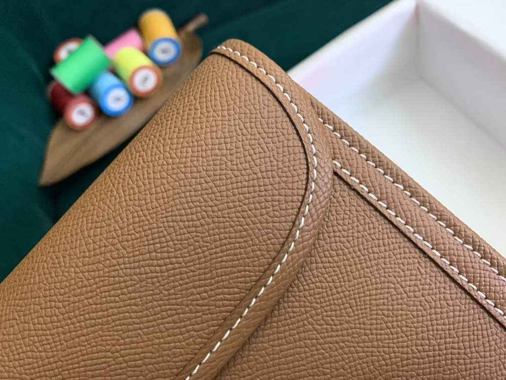 Hermes Jige 29cm Wallet Clutch In Epsom Leather Light Brown