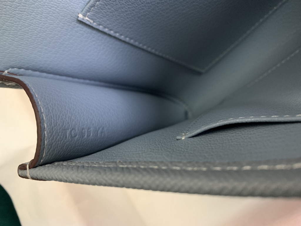Hermes Jige 29cm Wallet Clutch In Epsom Leather Light Blue