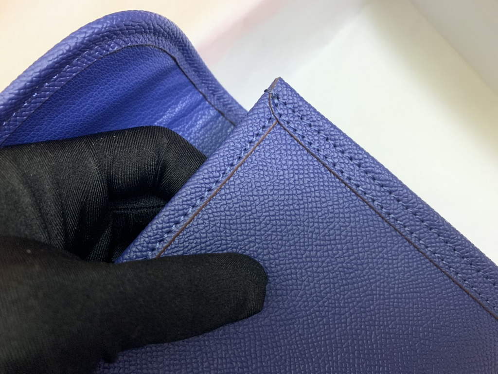 Hermes Jige 29cm Wallet Clutch In Epsom Leather Dark Blue