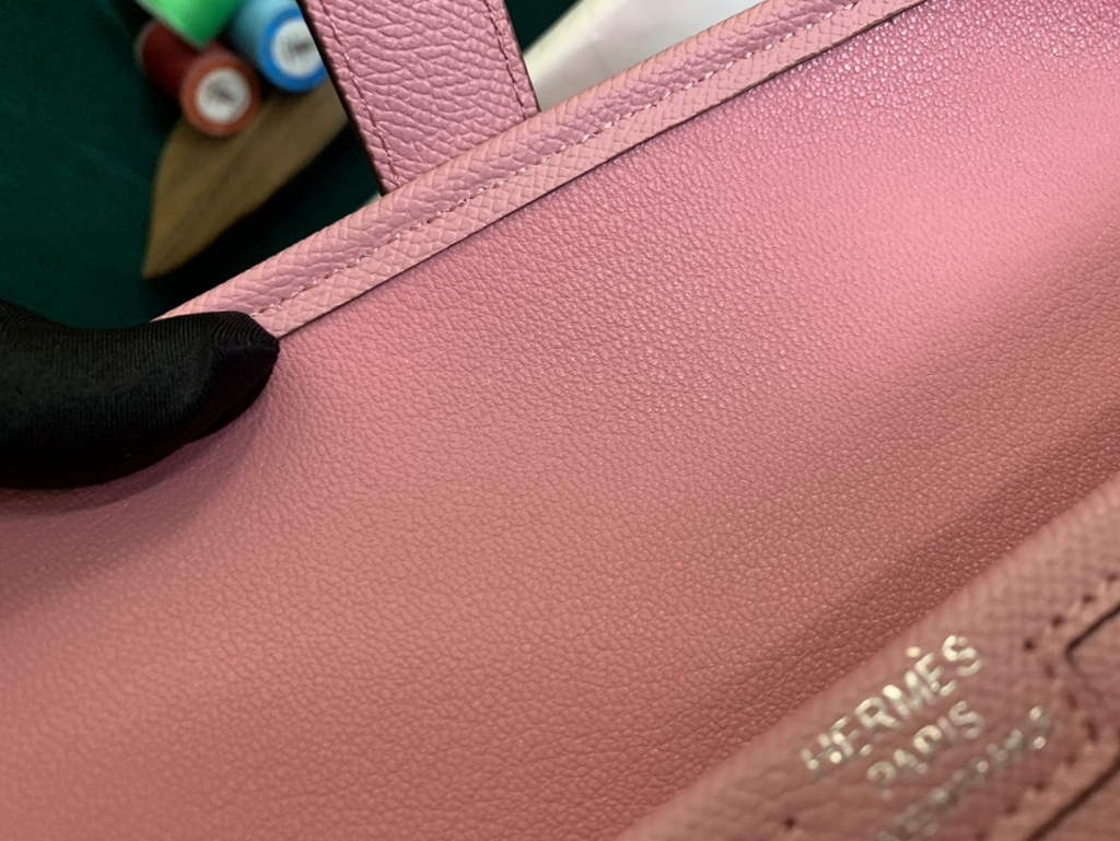 Hermes Jige 29cm Wallet Clutch In Epsom Leather Pink