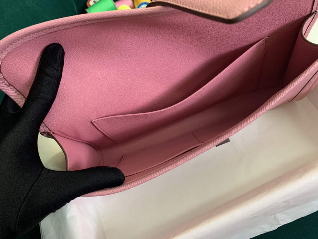 Hermes Jige 29cm Wallet Clutch In Epsom Leather Pink