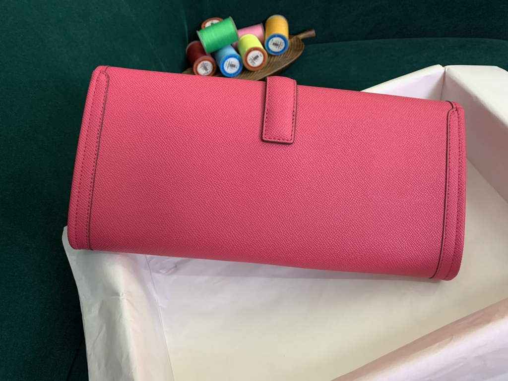 Hermes Jige 29cm Wallet Clutch In Epsom Leather Plum