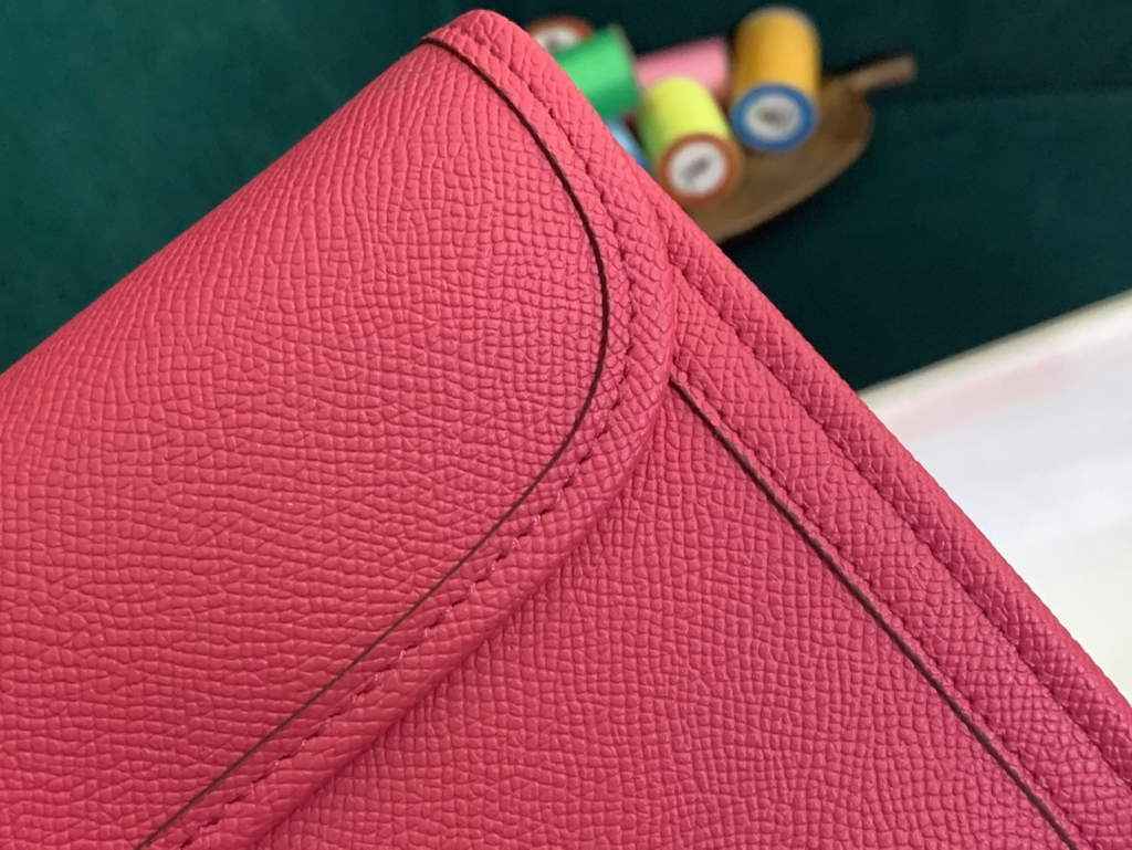 Hermes Jige 29cm Wallet Clutch In Epsom Leather Plum