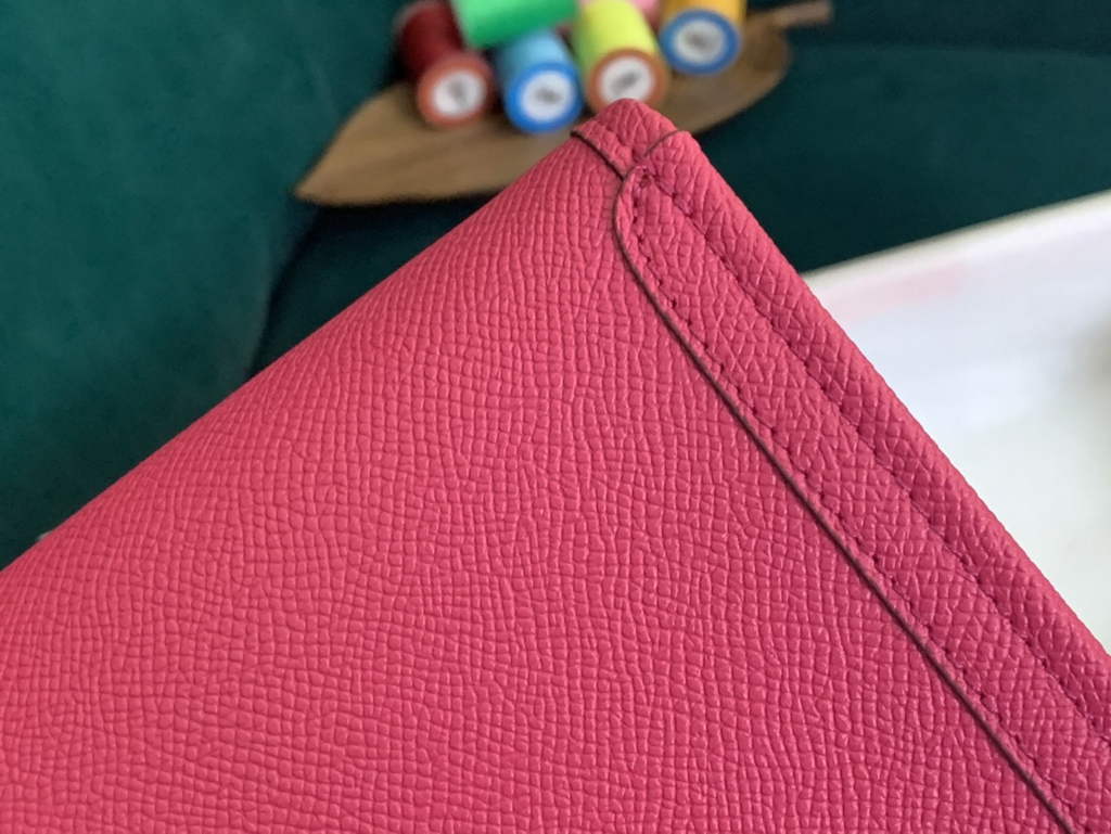 Hermes Jige 29cm Wallet Clutch In Epsom Leather Plum