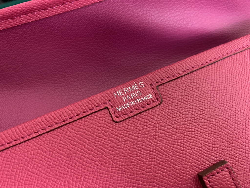 Hermes Jige 29cm Wallet Clutch In Epsom Leather Plum