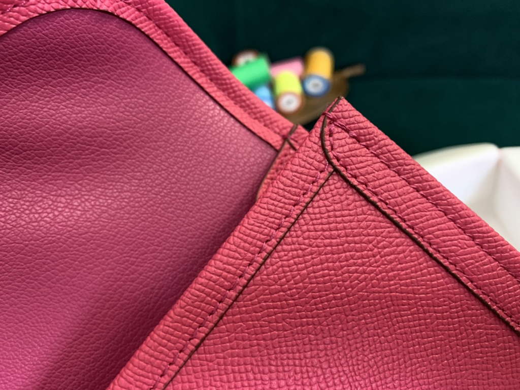 Hermes Jige 29cm Wallet Clutch In Epsom Leather Plum