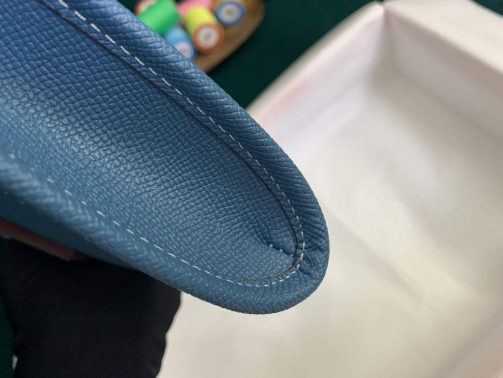 Hermes Jige 29cm Wallet Clutch In Epsom Leather Blue