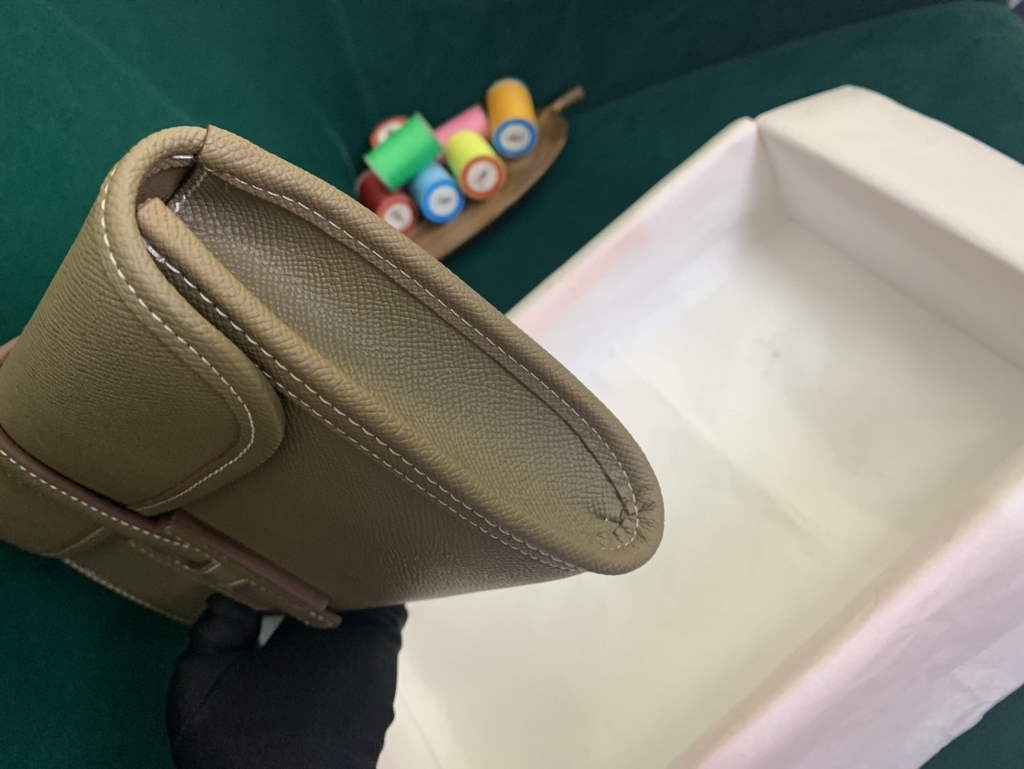 Hermes Jige 29cm Wallet Clutch In Epsom Leather Gray