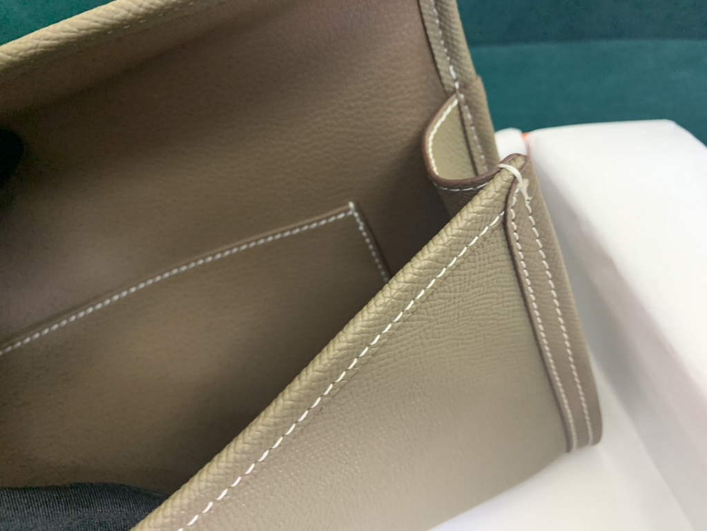 Hermes Jige 29cm Wallet Clutch In Epsom Leather Gray