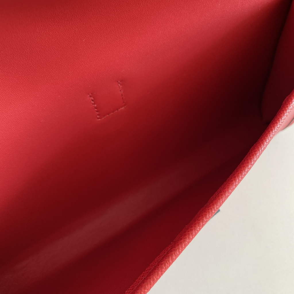 Hermes Jige 29 Wallet Clutch In Epsom Leather Red