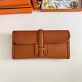 Hermes Jige 29 Wallet Clutch In Epsom Leather Orange