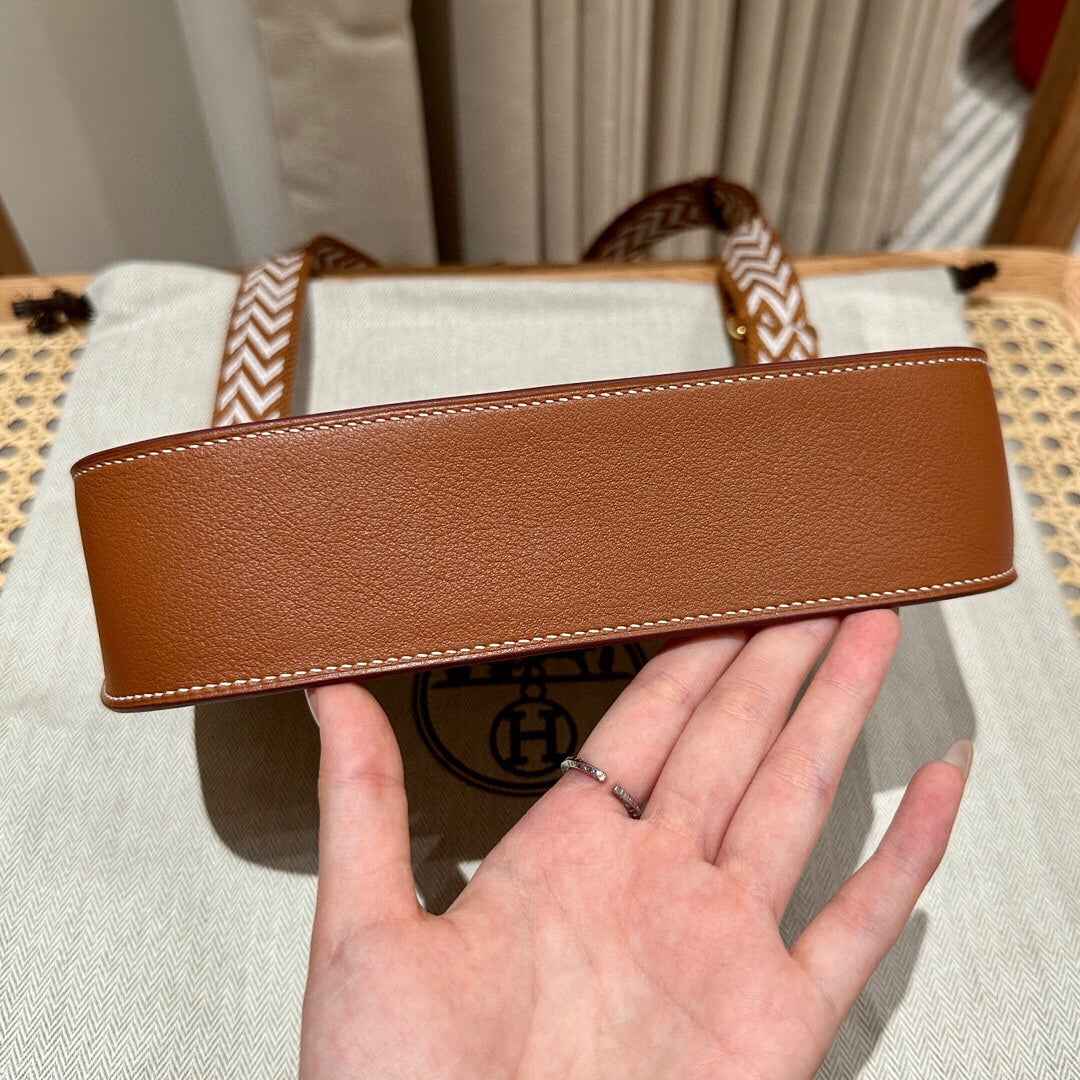 Hermes Jypsiere mini bag Tan Gold Swift Leather H25650