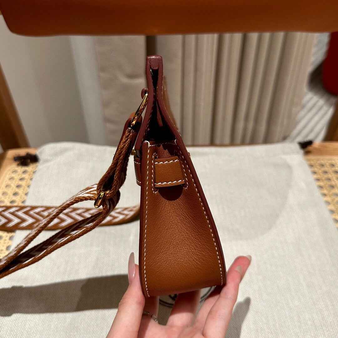 Hermes Jypsiere mini bag Tan Gold Swift Leather H25650