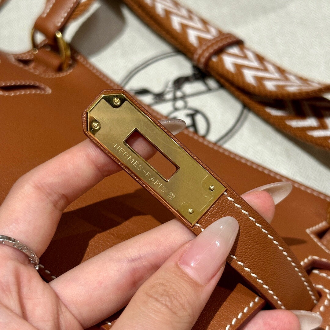 Hermes Jypsiere mini bag Tan Gold Swift Leather H25650