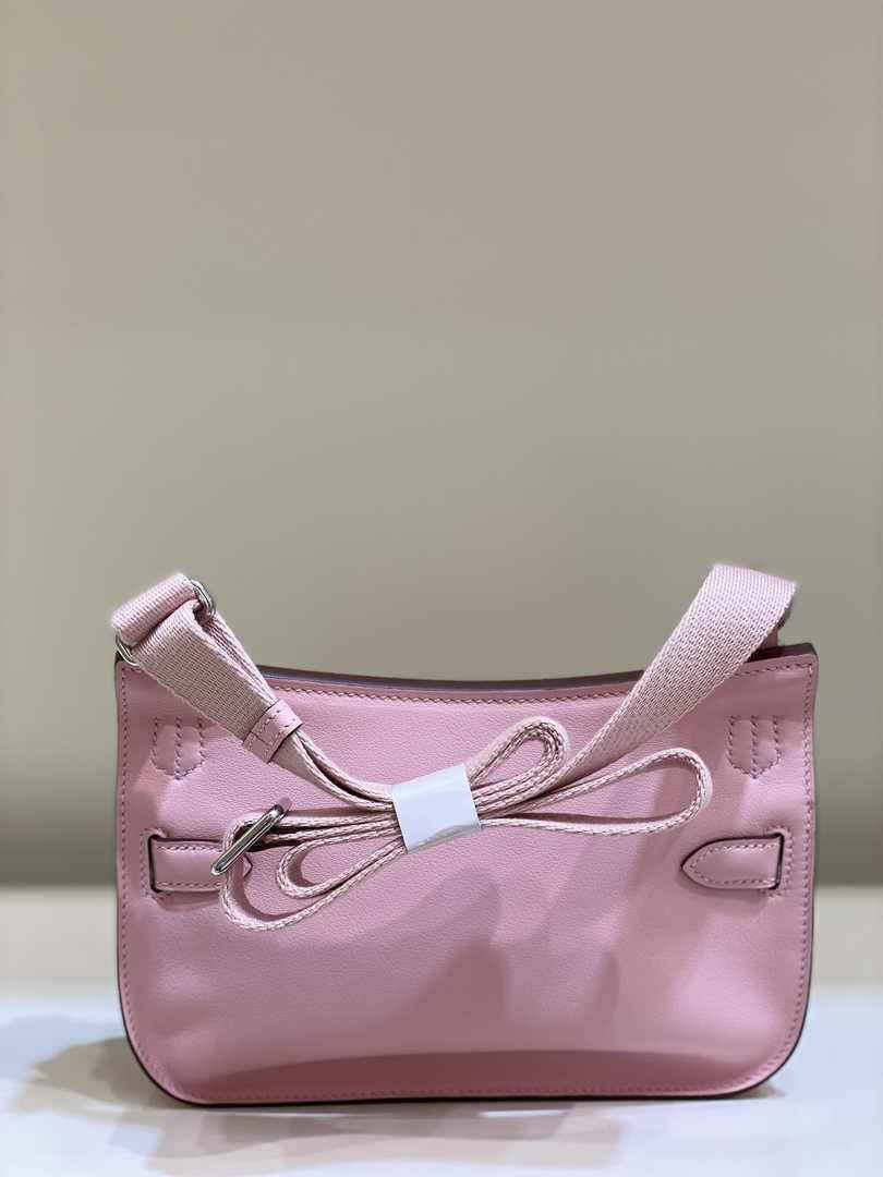 Hermes Jypsiere mini bag Pink Swift Leather Silver H25613