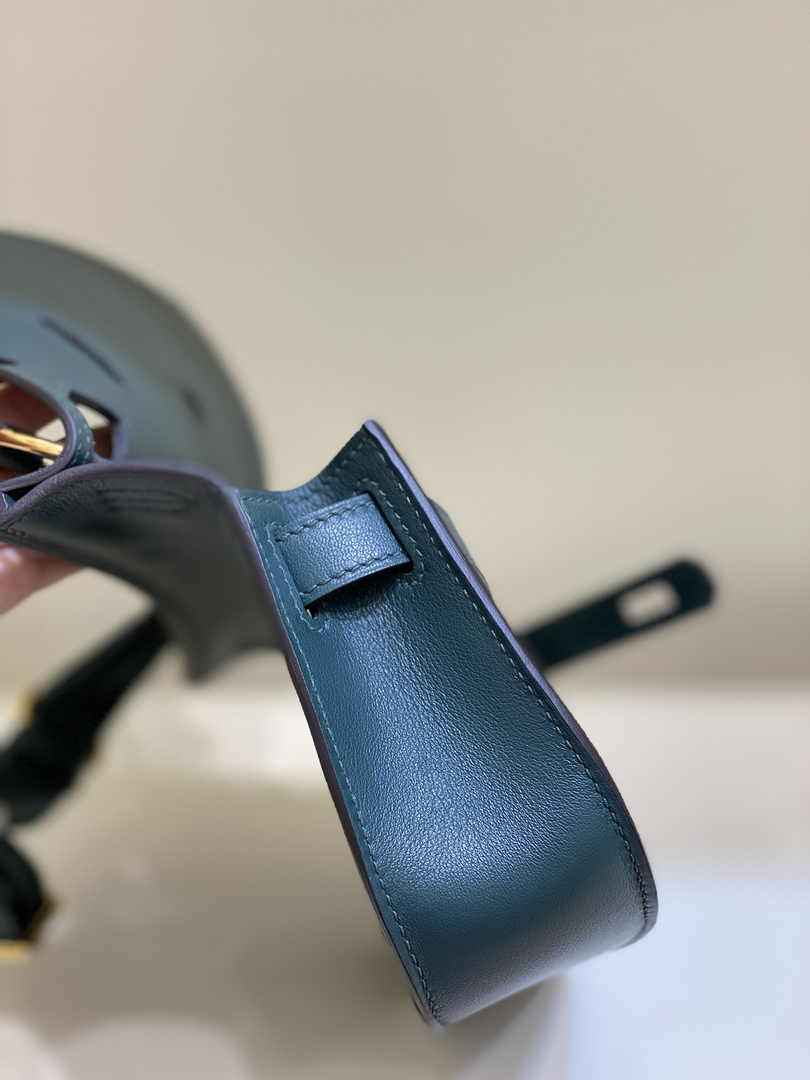 Hermes Jypsiere mini bag Dark Green Swift Leather Gold H25636