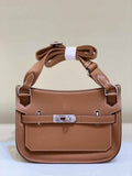 Hermes Jypsiere mini bag Tan Swift Leather Silver H25609