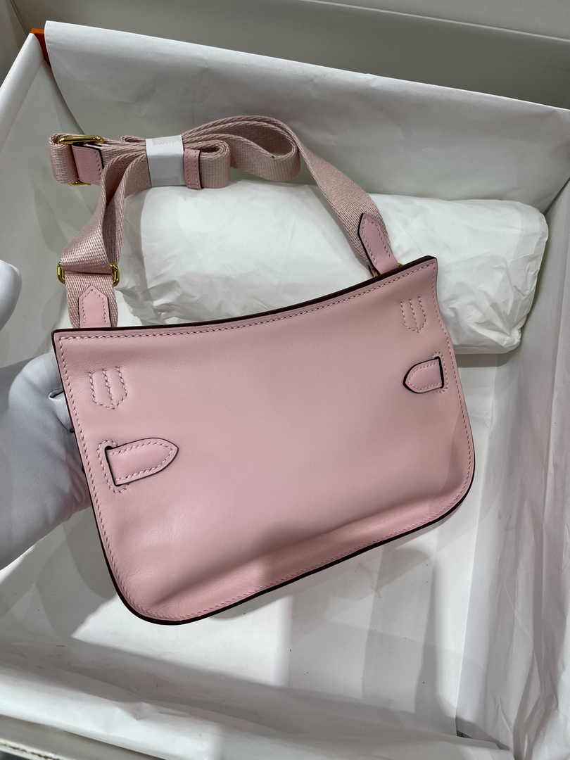 Hermes Jypsiere mini bag Pink Swift Leather Gold H25612