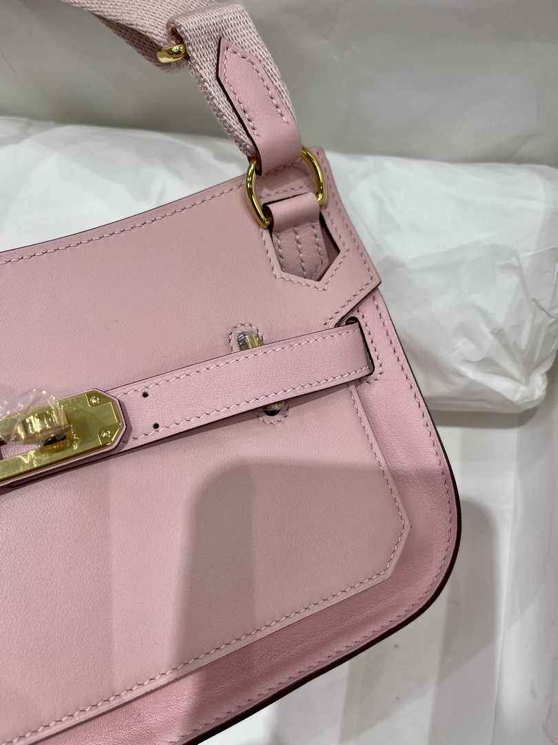 Hermes Jypsiere mini bag Pink Swift Leather Gold H25612