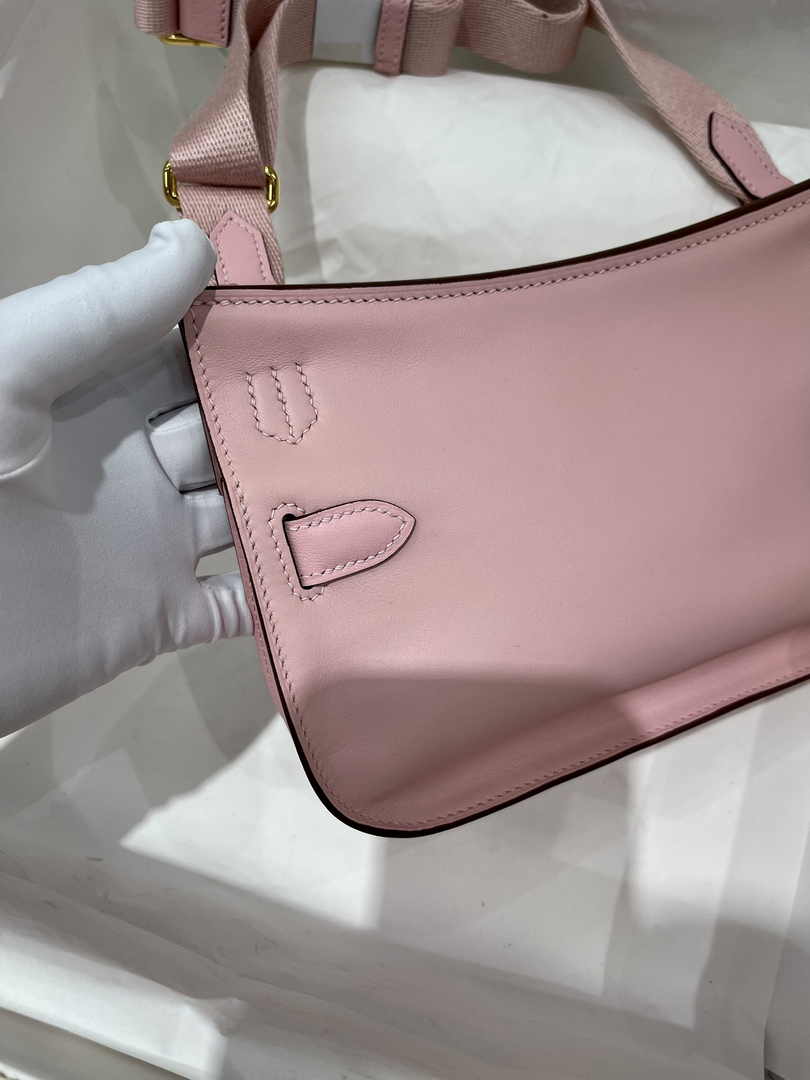 Hermes Jypsiere mini bag Pink Swift Leather Gold H25612