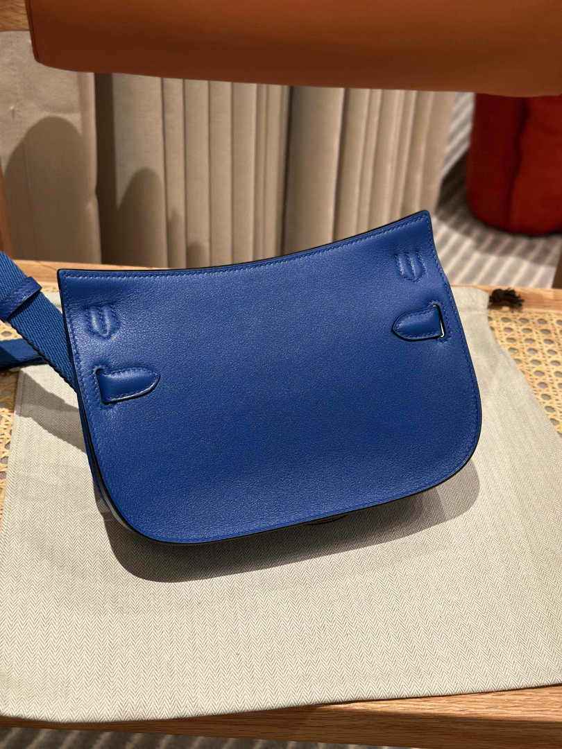 Hermes Jypsiere mini bag Dark Blue Swift Leather Silver H25630