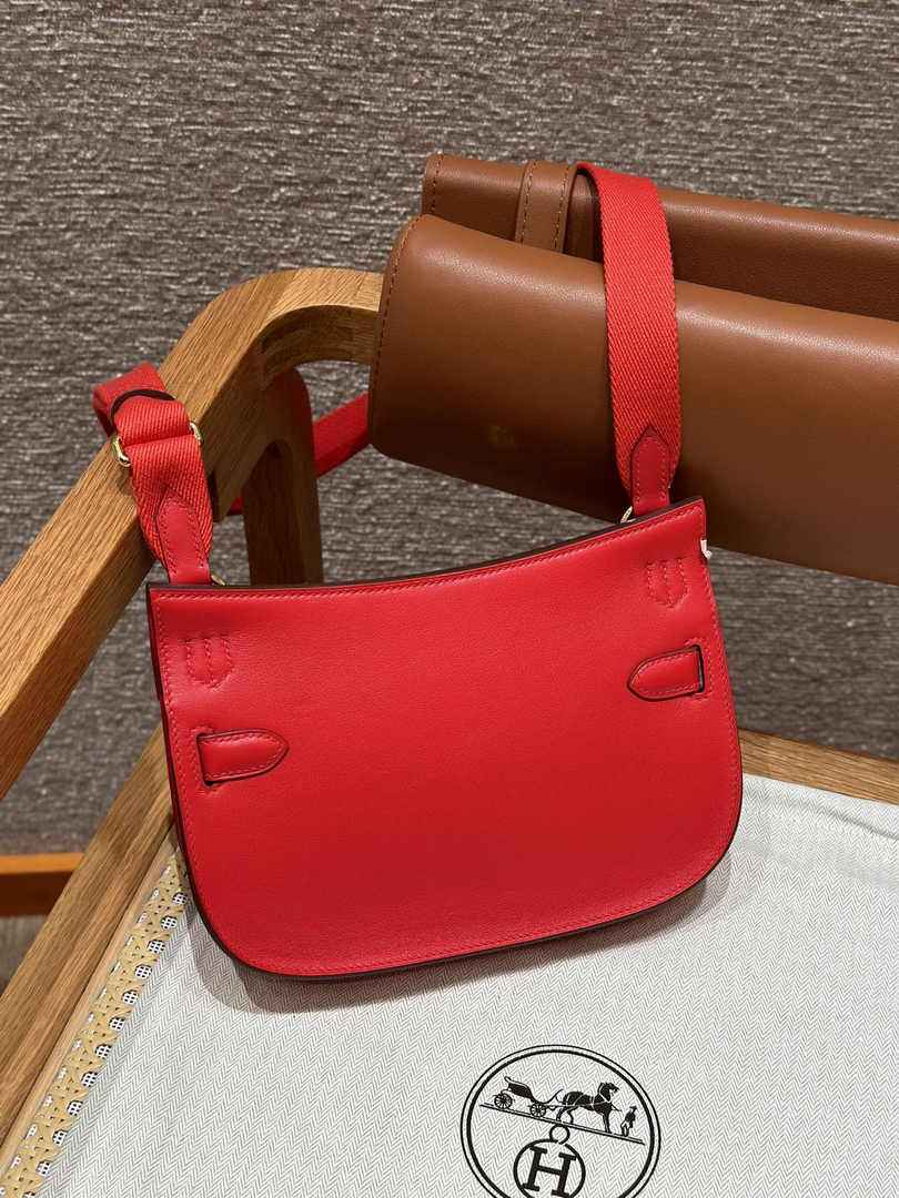 Hermes Jypsiere mini bag Red Swift Leather Gold H25606