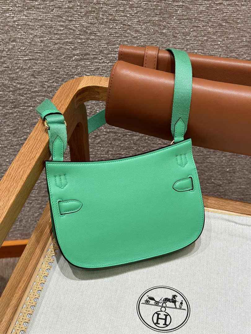 Hermes Jypsiere mini bag Green Swift Leather Gold H25610