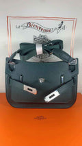 Hermes Jypsiere mini bag Dark Green Swift Leather Silver H25635