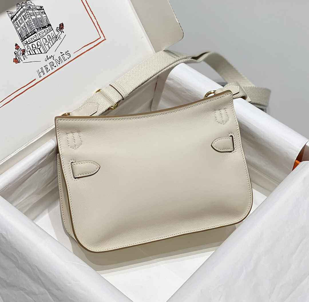 Hermes Jypsiere mini bag White Swift Leather Gold H25604