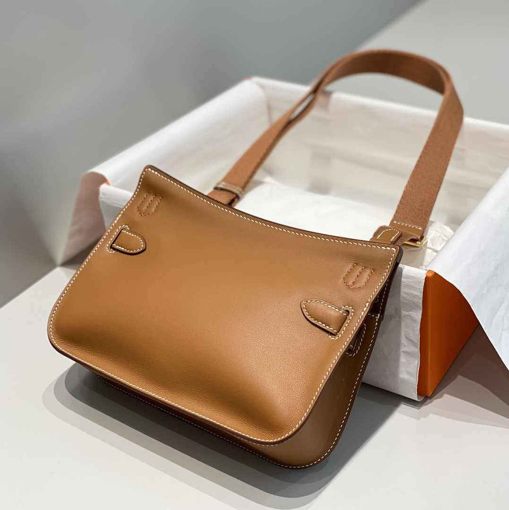 Hermes Jypsiere mini bag Tan Swift Leather Gold H25608
