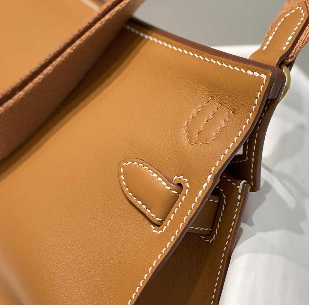 Hermes Jypsiere mini bag Tan Swift Leather Gold H25608