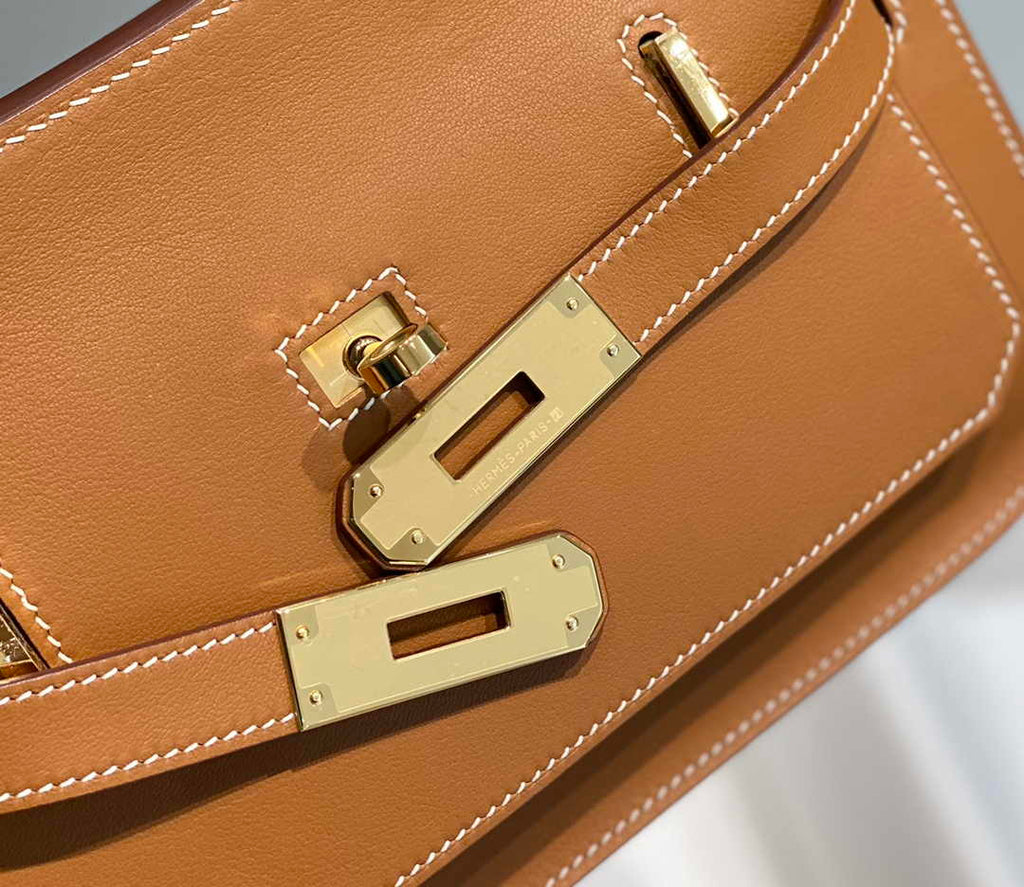 Hermes Jypsiere mini bag Tan Swift Leather Gold H25608