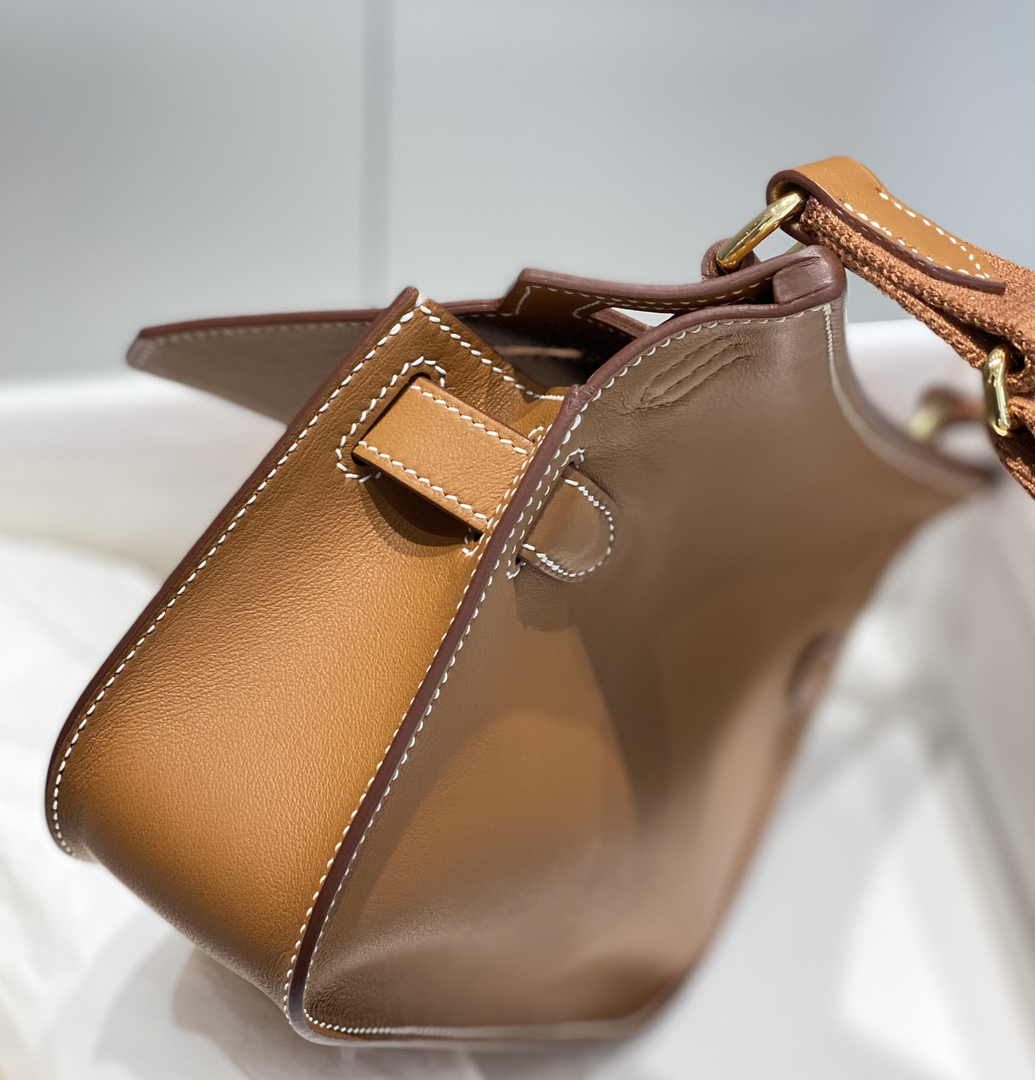 Hermes Jypsiere mini bag Tan Swift Leather Gold H25608