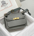 Hermes Jypsiere mini bag Dark Gray Swift Leather Gold H25633