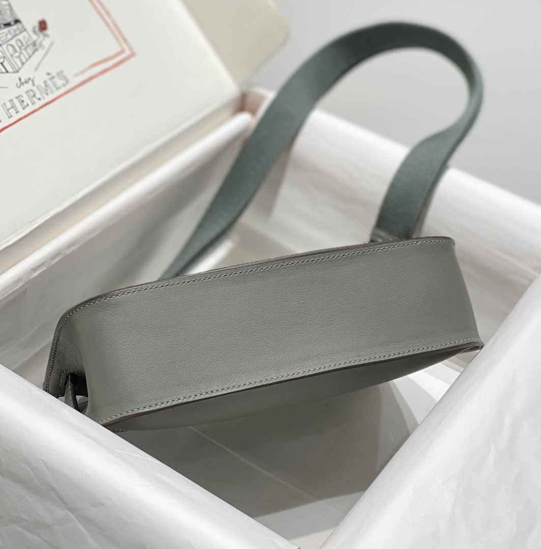 Hermes Jypsiere mini bag Dark Gray Swift Leather Gold H25633