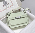 Hermes Jypsiere mini bag Light Green Swift Leather Silver H25632