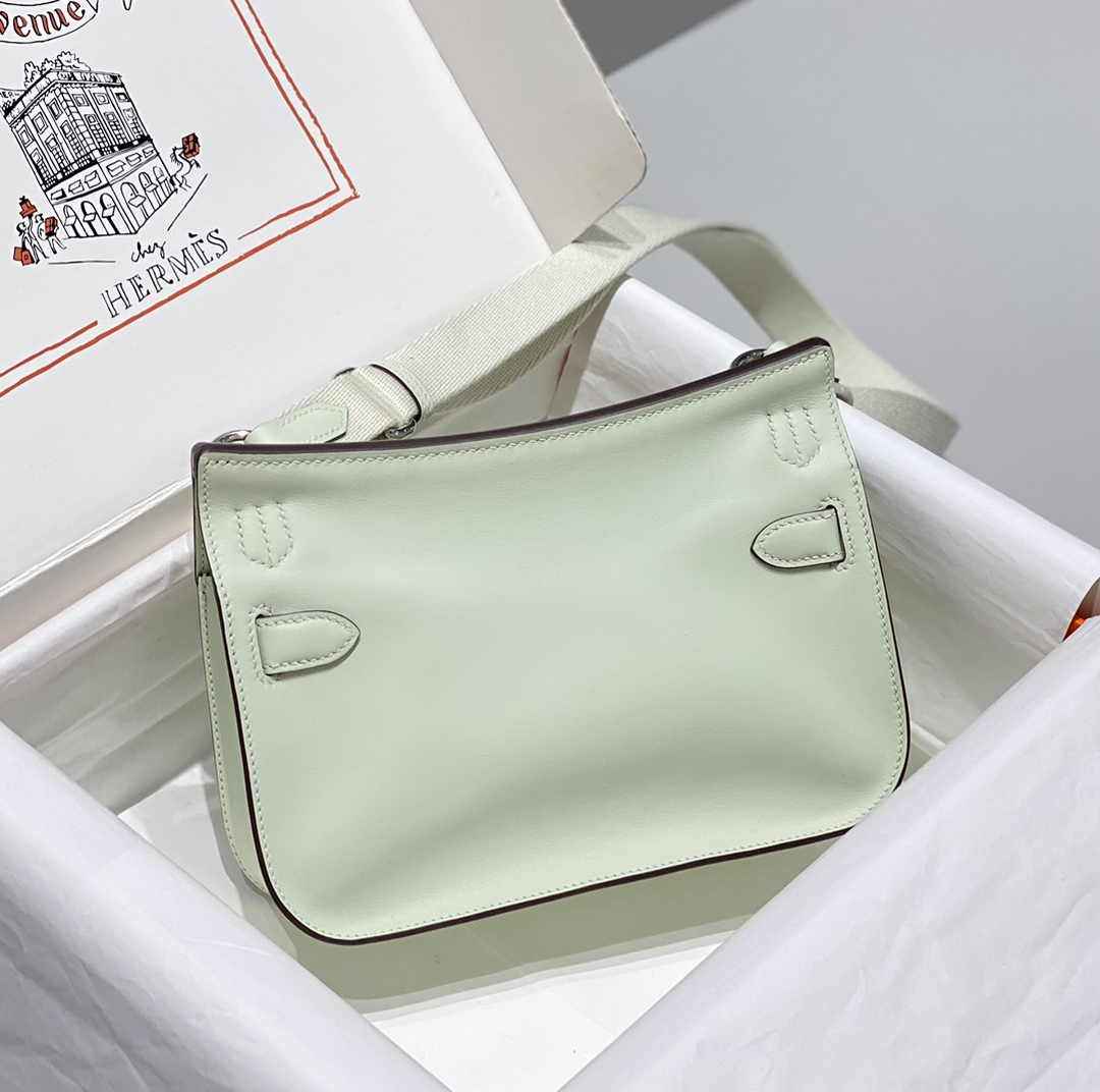 Hermes Jypsiere mini bag Light Green Swift Leather Silver H25632